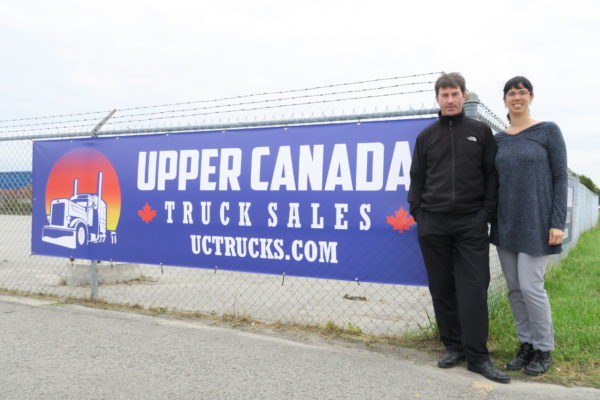 Shaun Boughen with Amanda Ottogalli of UPPER CANADA TRUCK SALES